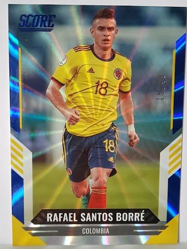 2021-22 Panini Score FIFA Blue Rafael Santos Borre Colombia 15/49 #89