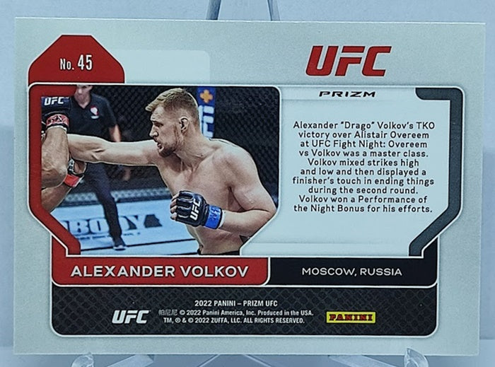 2022 Panini Prizm UFC Silver Prizm Alexander Volkov #45