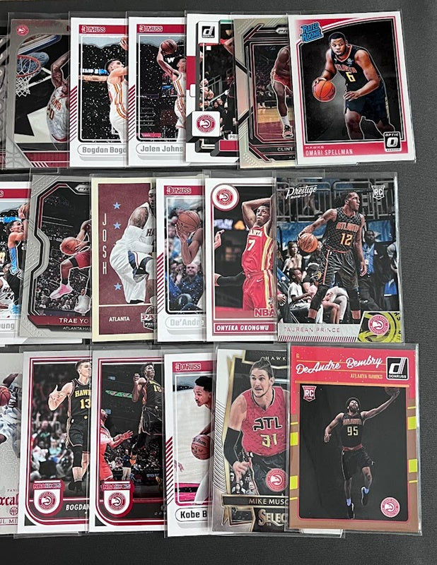 30 Card Team Lot ATLANTA HAWKS Rookies & Veterans A