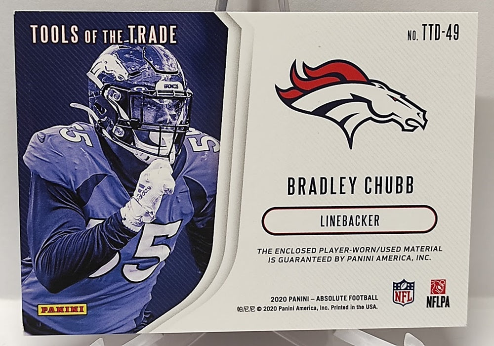 2020 Panini Absolute Tools of the Trade Double Relics Bradley Chubb Broncos 76/99