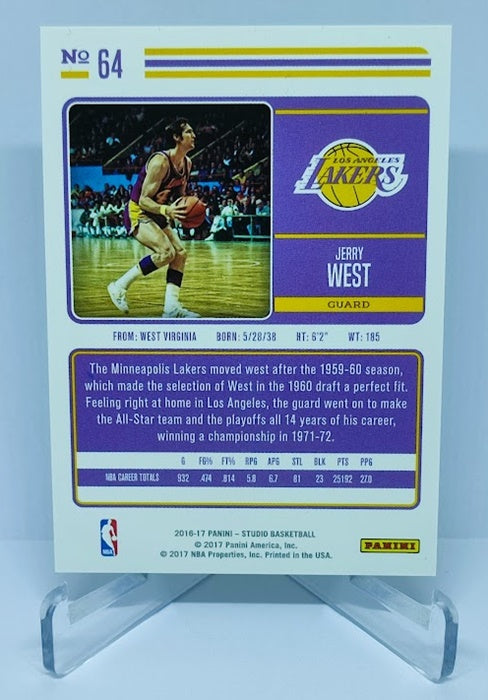 2016-17 Panini Studio Jerry West Los Angeles Lakers #64