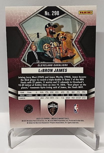 2021-22 Panini Mosaic Finals MVP LeBron James Cavaliers #298