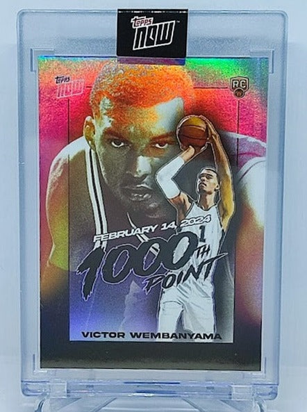 2024 Topps Now RC Victor Wembanyama 1000th Point VW-1 (A)