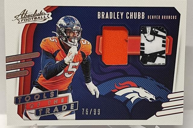 2020 Panini Absolute Tools of the Trade Double Relics Bradley Chubb Broncos 76/99