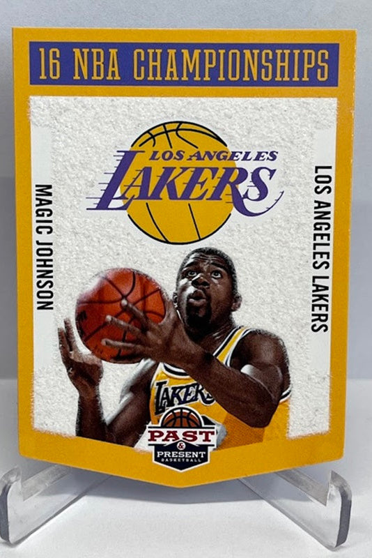 2012-13 Panini Past & Present Winning Touch Banners Magic Johnson Lakers #20