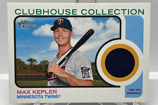 2022 Topps Heritage High Number Clubhouse Collection Relics Max Kepler Twins