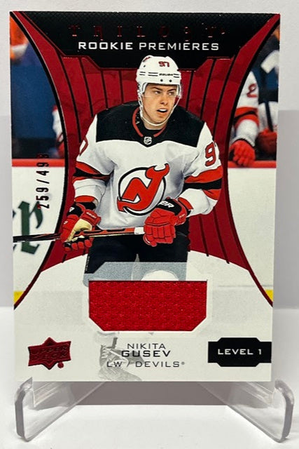 2019-20 Upper Deck Trilogy Rookie Premieres Nikita Gusev Devils 259/499 *4