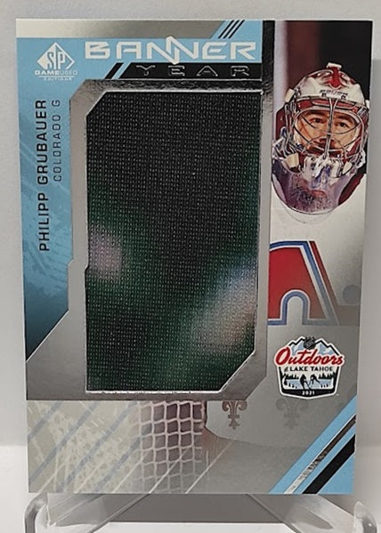 2021-22 Upper Deck SP Game Used Banner Year Philipp Grubauer Colorado