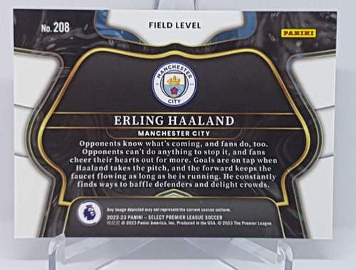 2022-23 Panini Select Premier League Field Level Erling Haaland Manchester City