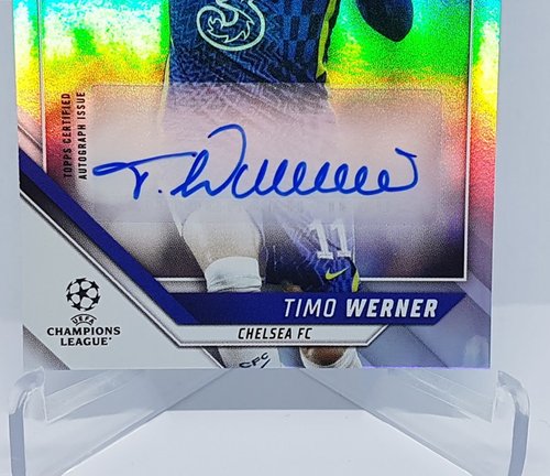 2021-22 Topps UEFA Champions League Auto Timo Werner Chelsea FC