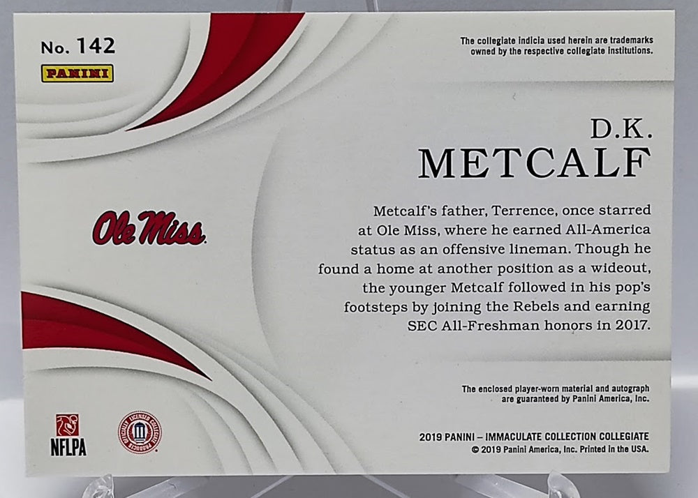 2019 Panini Immaculate RPA RC DK Metcalf Ole Miss 1/1 #142 *2