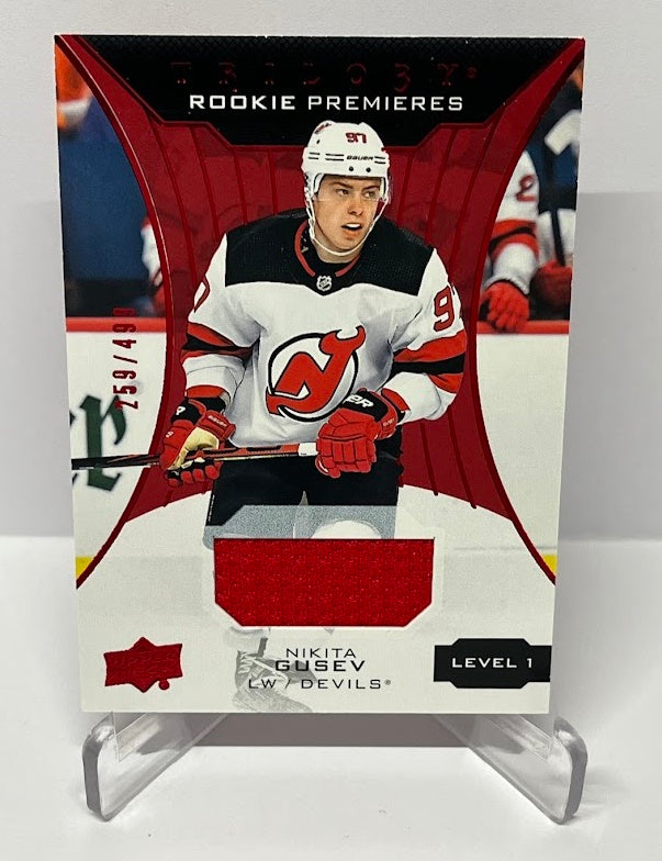 2019-20 Upper Deck Trilogy Rookie Premieres Nikita Gusev Devils 259/499 *4