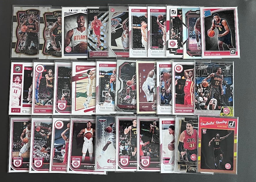 30 Card Team Lot ATLANTA HAWKS Rookies & Veterans A