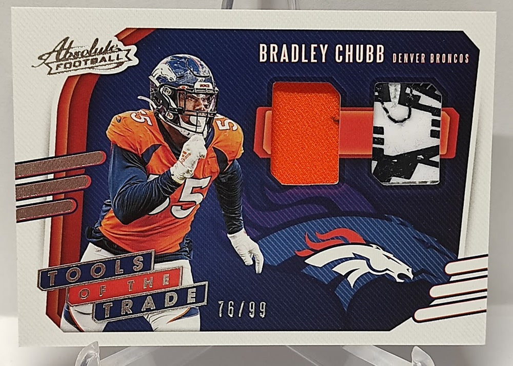 2020 Panini Absolute Tools of the Trade Double Relics Bradley Chubb Broncos 76/99