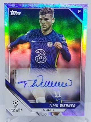 2021-22 Topps UEFA Champions League Auto Timo Werner Chelsea FC