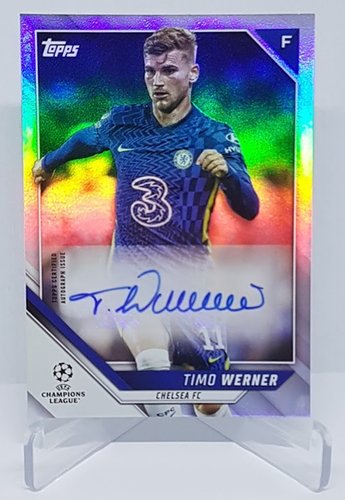 2021-22 Topps UEFA Champions League Auto Timo Werner Chelsea FC