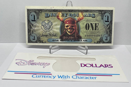 $1 Disney Dollar 20 Years 2007 Pirates of the Caribbean Flying Dutchman