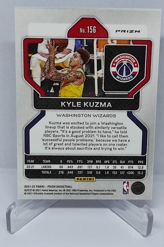 2021-22 Panini Prizm Purple Kyle Kuzma Wizards #156