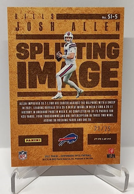 2021 Panini Contenders Optic Splitting Image Josh Allen Bills 21/25 *2