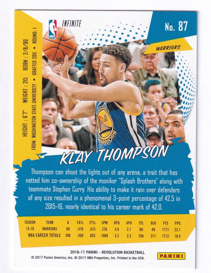 2016-17 Panini Revolution Infinite Klay Thompson Warriors #87