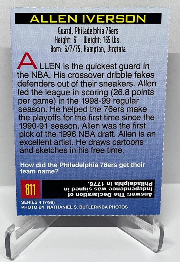 1999 Sports Illustrated Kids Allen Iverson Philadelphia 76ers