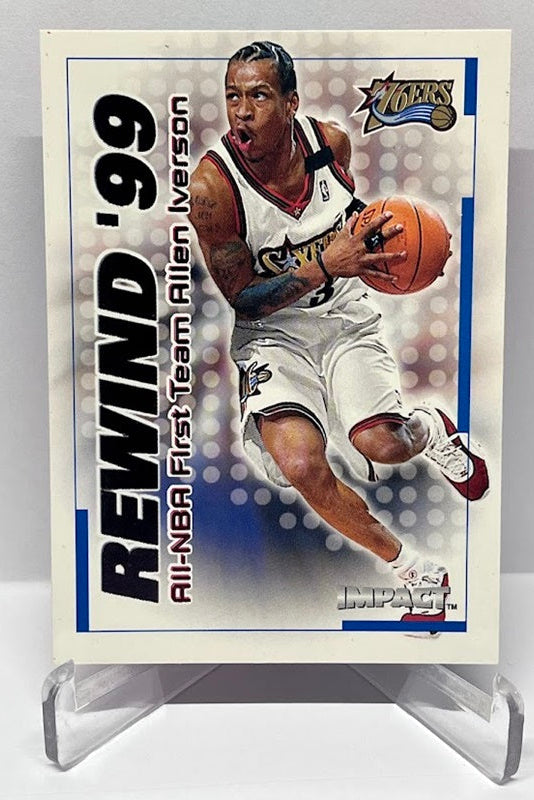 2000 Fleer Skybox Impact Rewind '99 Allen Iverson 76ers #18