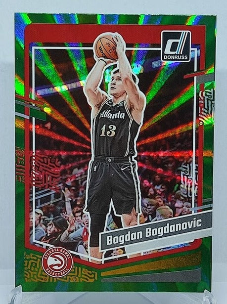 2023-24 Panini Donruss Green Laser Bogdan Bogdanovic Hawks #147