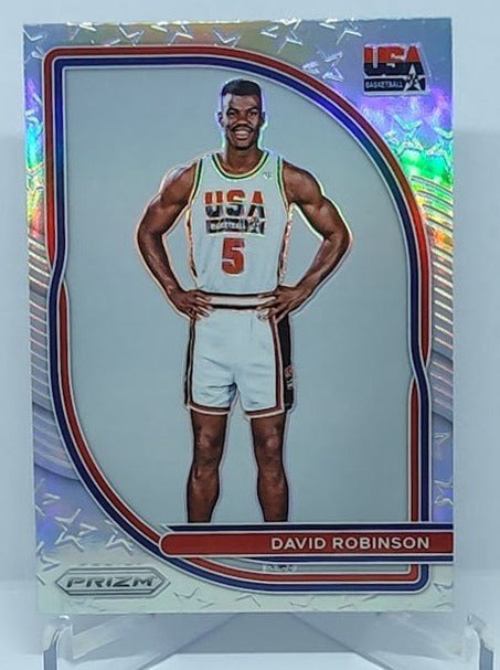 2020-21 Panini Prizm Team USA Silver Prizm David Robinson #5