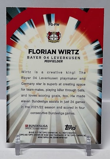 2022-23 Topps Chrome Flash of Genius Florian Wirtz Leverkusen