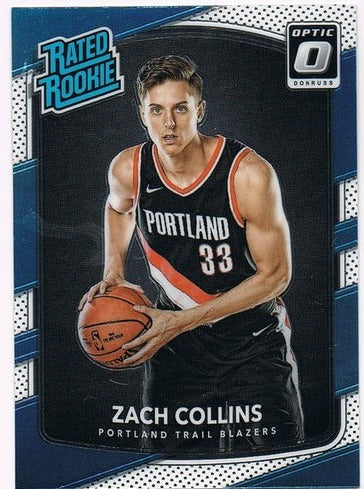 2017-18 Panini Donruss Optic RC Zach Collins Trail Blazers #191