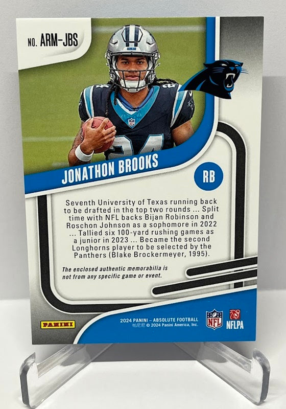 2024 Panini Absolute Rookie Materials RC Jonathon Brooks Panthers *3