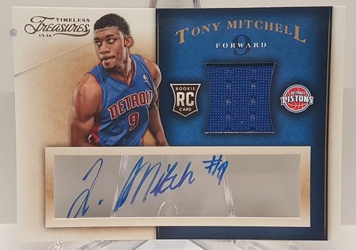 2013-14 Panini Timeless Treasures RC Tony Mitchell Pistons