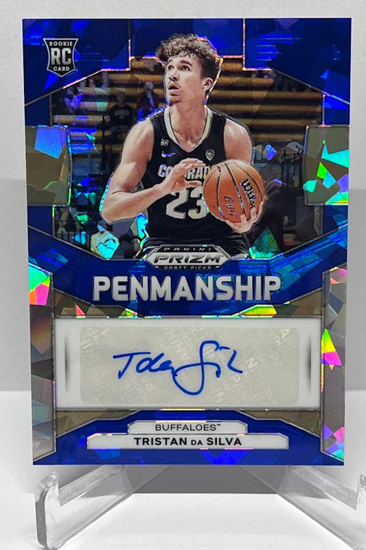 2024 Panini Prizm Draft Picks Penmanship Cracked Ice RC Tristan Da Silva 27/75