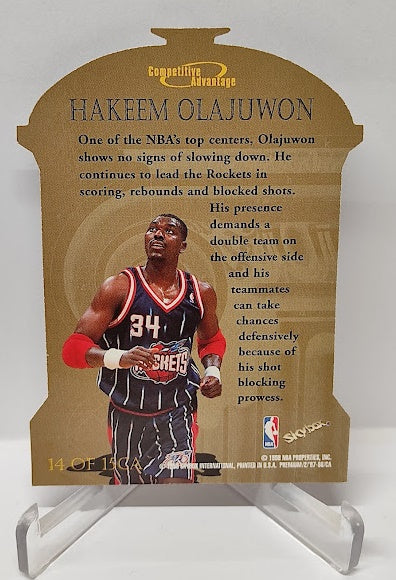 1998 Skybox Premium Competitive Advantage Hakeem Olajuwon Houston #14 *2