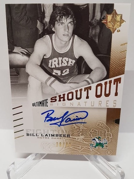 2010 Upper Deck Ultimate Shout Out Signatures Bill Laimbeer Notre Dame 28/35