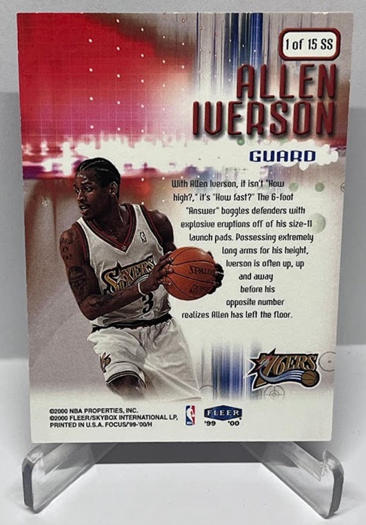1999-00 Fleer Focus Soar Subjects Allen Iverson Philadelphia 76ers #1