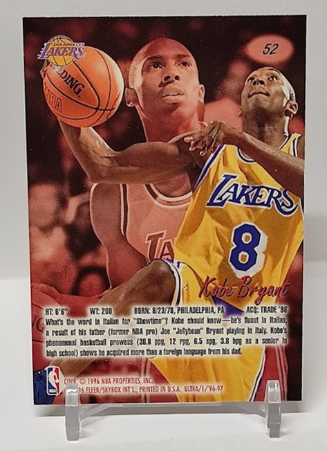 1996-97 Fleer Ultra Rookie Kobe Bryant Los Angeles Lakers #52 *2