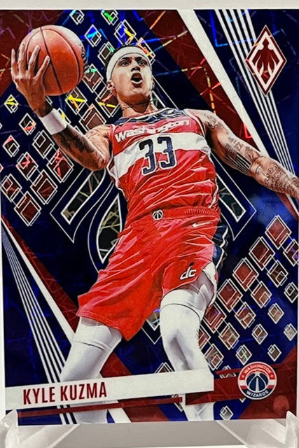 2023-24 Panini Phoenix Blue Lazer Kyle Kuzma Wizards 073/275 #128