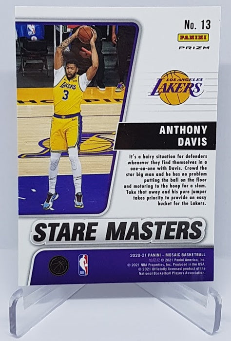 2020-21 Panini Mosaic Stare Masters Prizm Red Anthony Davis Lakers #13