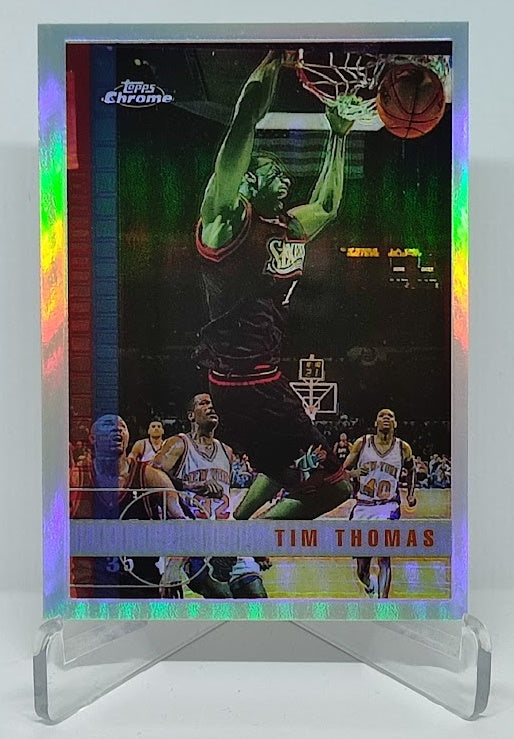 1998 Topps Chrome Refractor RC Tim Thomas 76ers #114