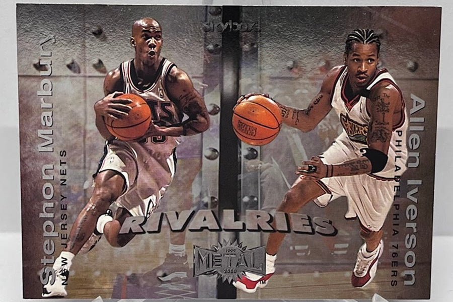 1999-00 Fleer Metal Rivalries Allen Iverson Stephon Marbury #1