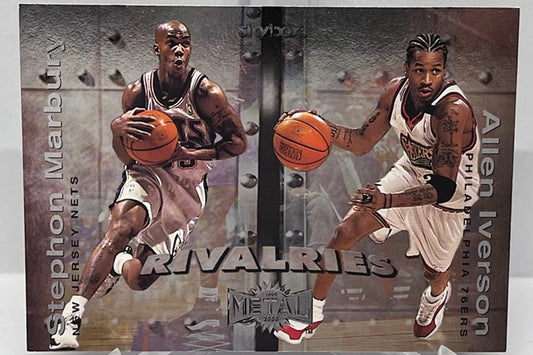 1999-00 Fleer Metal Rivalries Allen Iverson Stephon Marbury #1