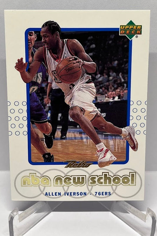1999 Upper Deck NBA New School Retro Allen Iverson 76ers #S17
