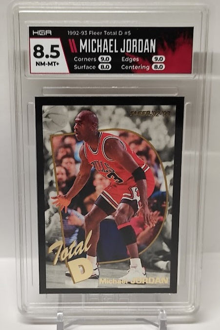 1992-93 Fleer Total D Michael Jordan Chicago Bulls #5 HGA 8.5 *2