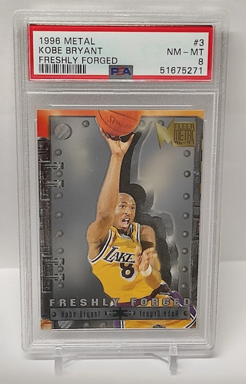 1996-97 Fleer Metal Freshly Forged Kobe Bryant Lakers #3 PSA 8 *2