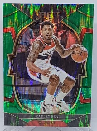 2022-23 Panini Select Concourse Green Prizm Bradley Beal Wizards #62