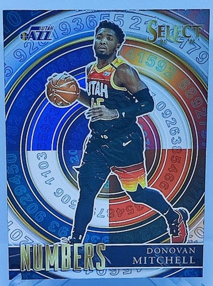 2020-21 Panini Select Numbers Donovan Mitchell Utah #9