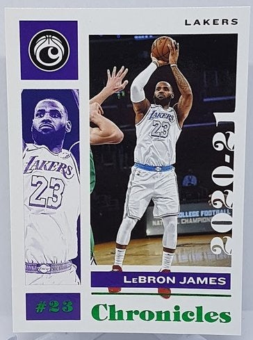 2020-21 Panini Chronicles GREEN LeBron James Lakers #46