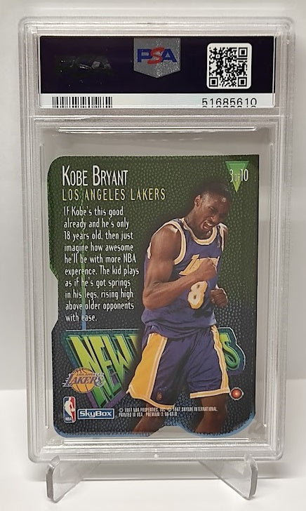 1996-97 Skybox Premium New Editions Die-Cut Kobe Bryant Lakers #3 PSA 8 *2