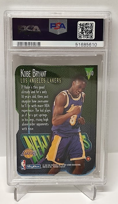 1996-97 Skybox Premium New Editions Die-Cut Kobe Bryant Lakers #3 PSA 8 *2